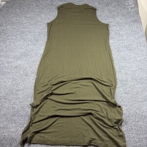 Venezia Dress Womens 14/16 Olive Green Sleeveless V-Neck Maxi Rayon Spandex